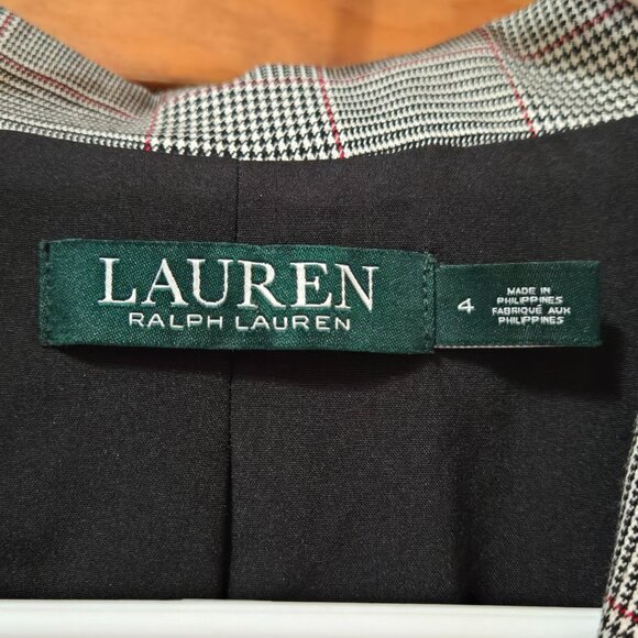 Lauren Ralph Lauren Women's 1 Button Blazer Jacket Size 4 Grey - Picture 4 of 8